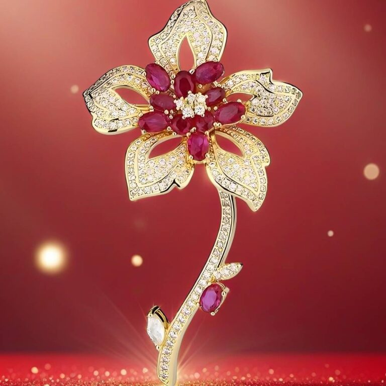 antique ruby brooch