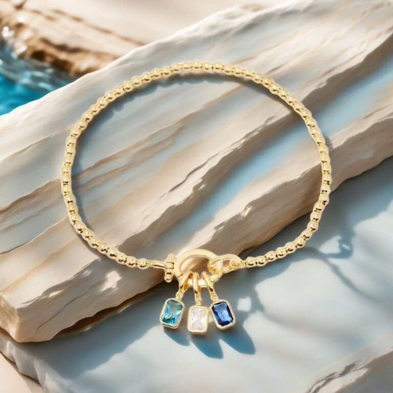 birthstone charm bracelet