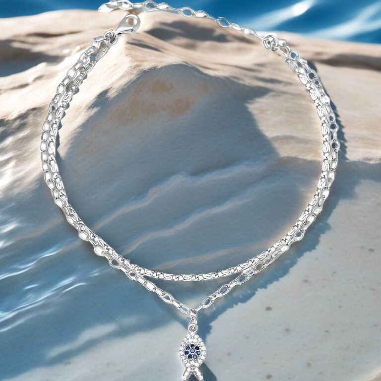 blue sapphire anklet