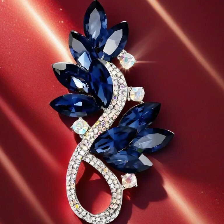 blue sapphire brooch