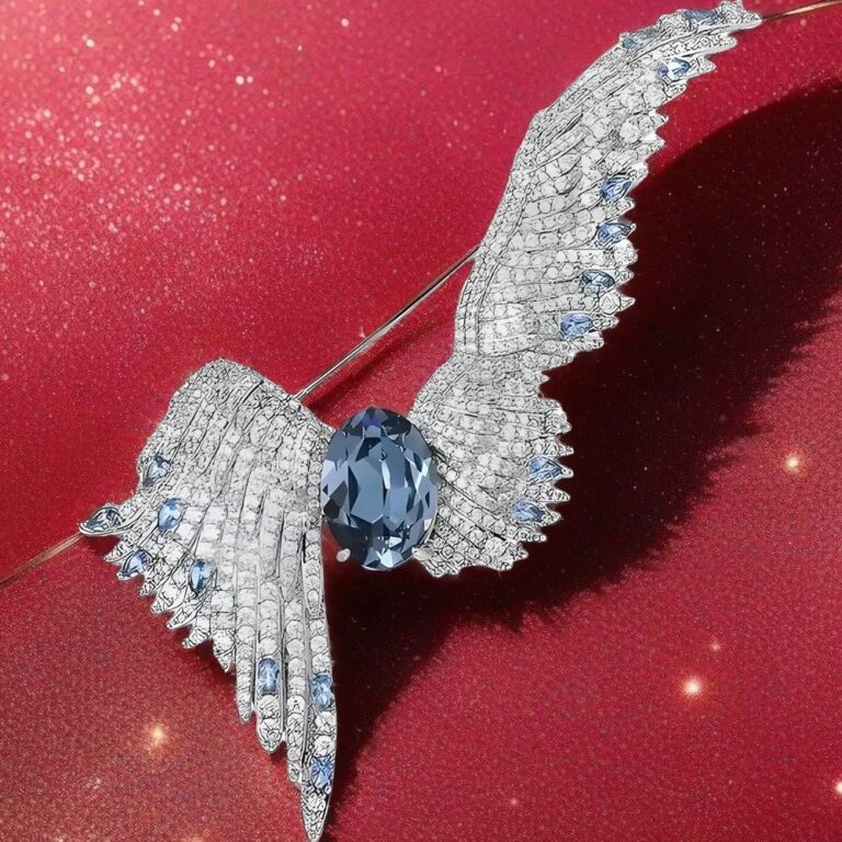 blue sapphire brooch