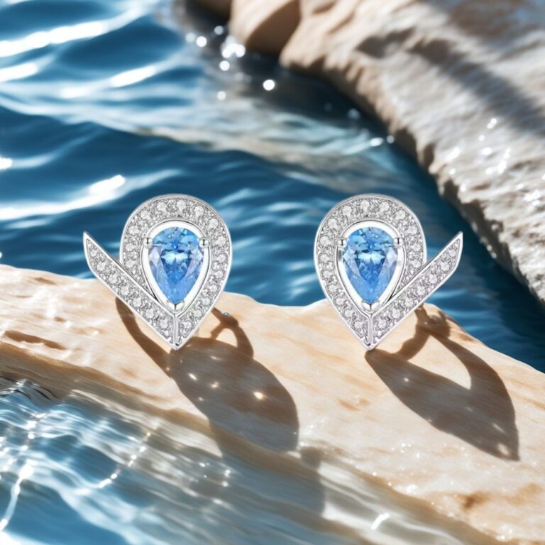 blue sapphire earrings