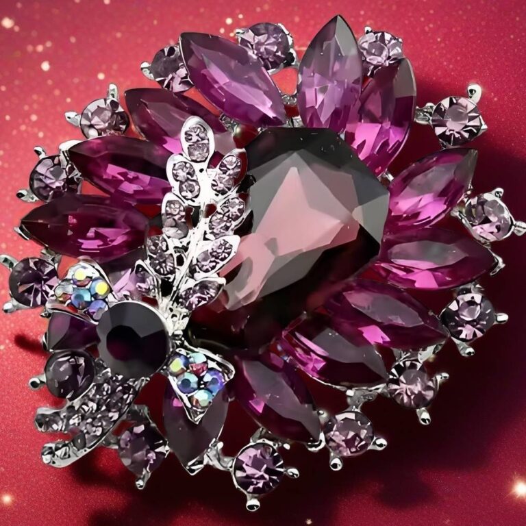 crystal brooch