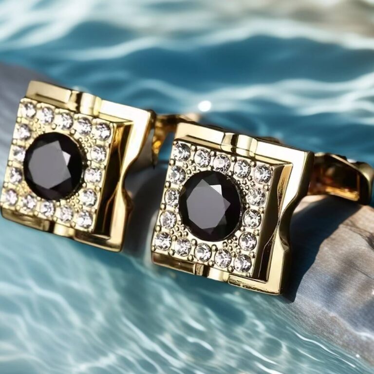 crystal cufflinks