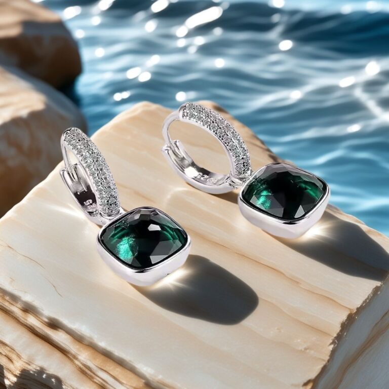 crystal hoop earrings