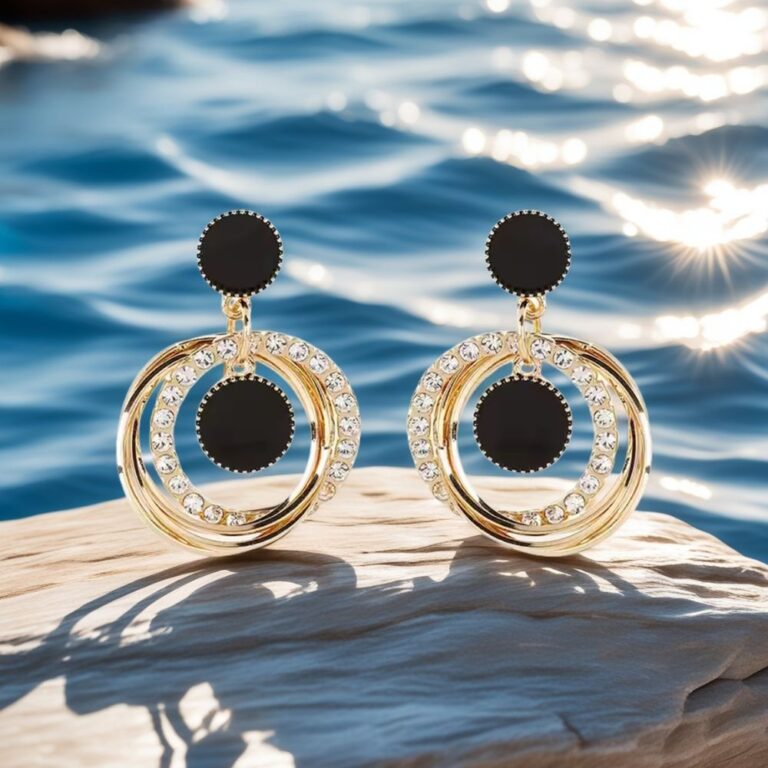 crystal hoop earrings