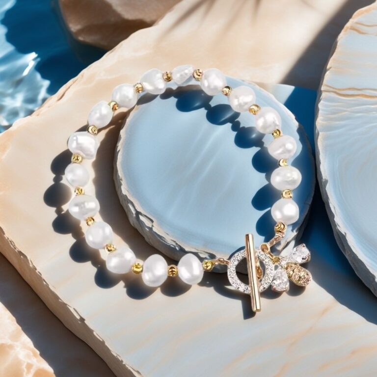dainty pearl bracelet
