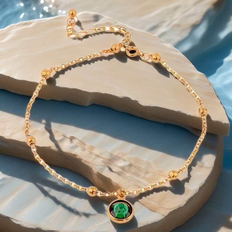 emerald anklet