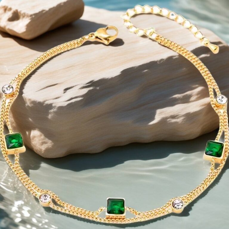 emerald anklet