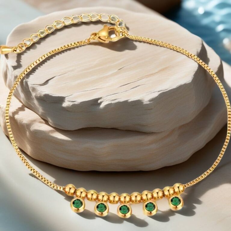 emerald anklet