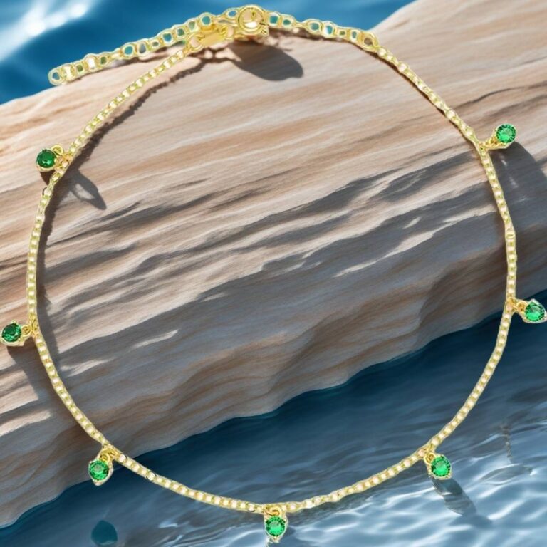 emerald anklet