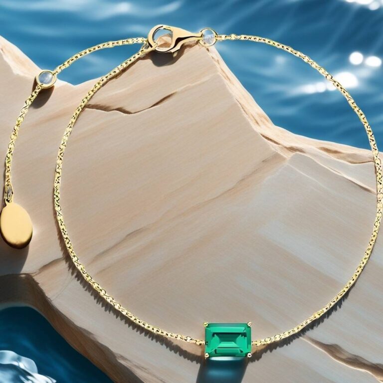 emerald anklet