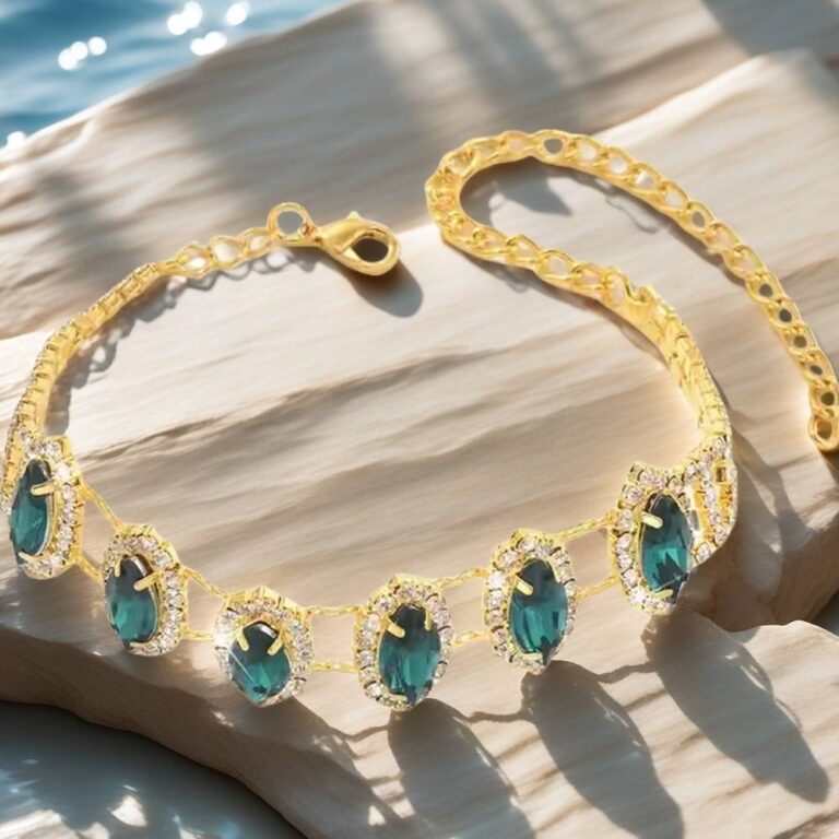 emerald anklet