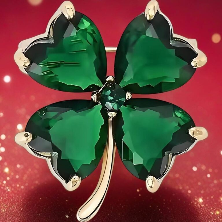 emerald brooch