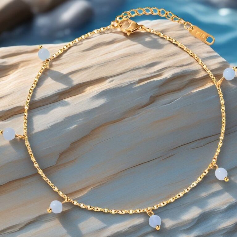 gemstone anklet