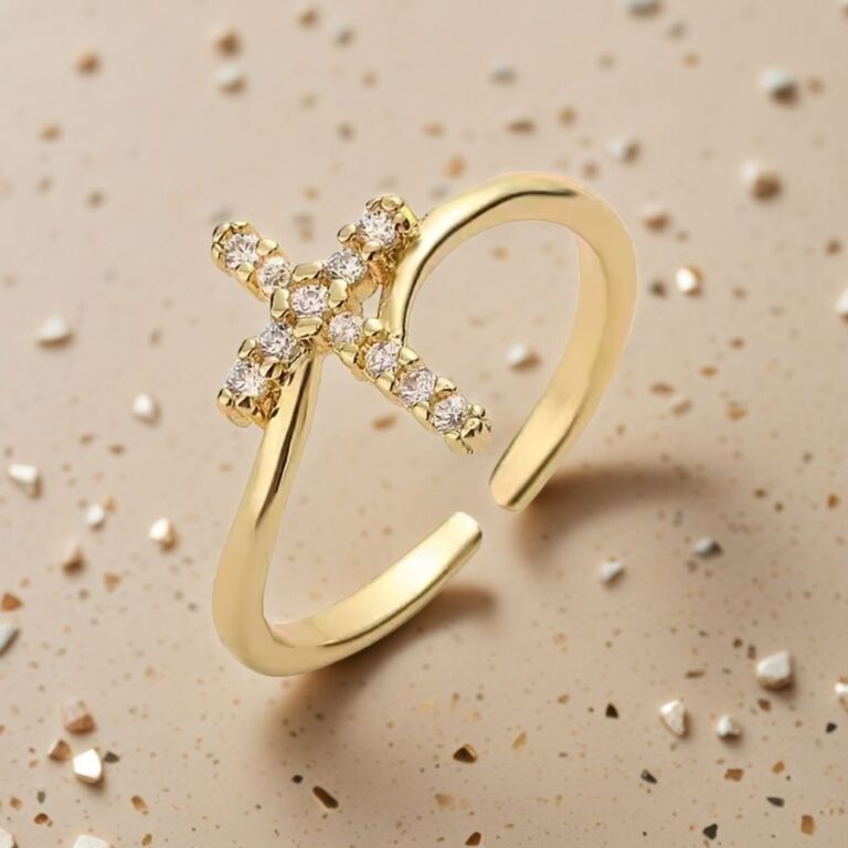 gold cross ring