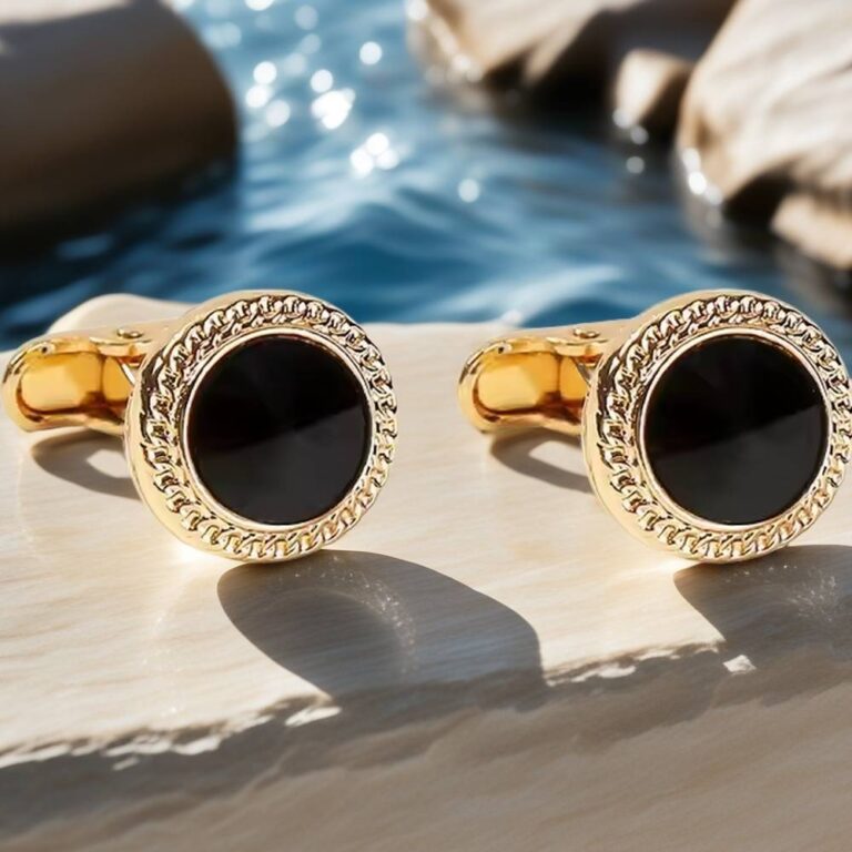 gold cufflinks