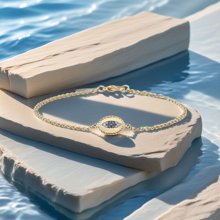 gold evil eye bracelet