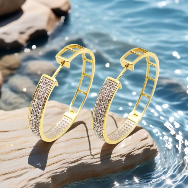 gold huggie earrings