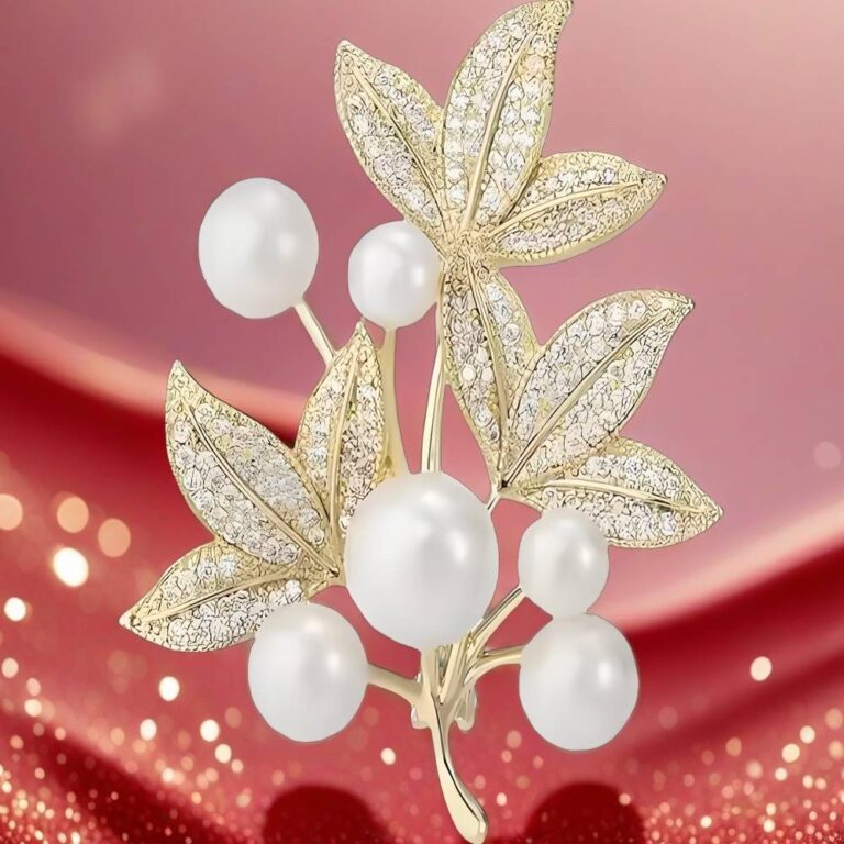 large pearl brooch