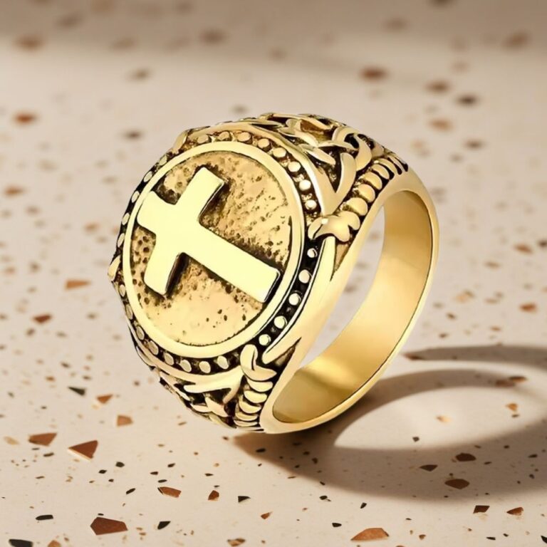 mens cross ring