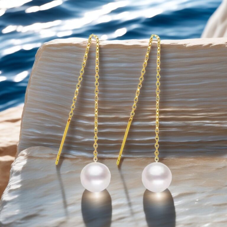 pearl hoop earrings