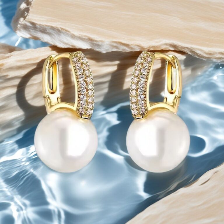 pearl hoop earrings