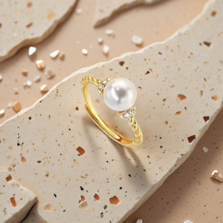 pearl ring gold
