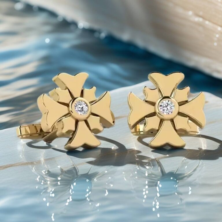 personalized gold cufflinks