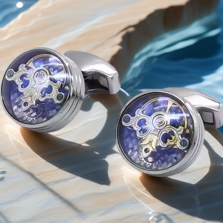 plain silver cufflinks