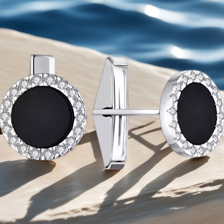 pure silver cufflinks