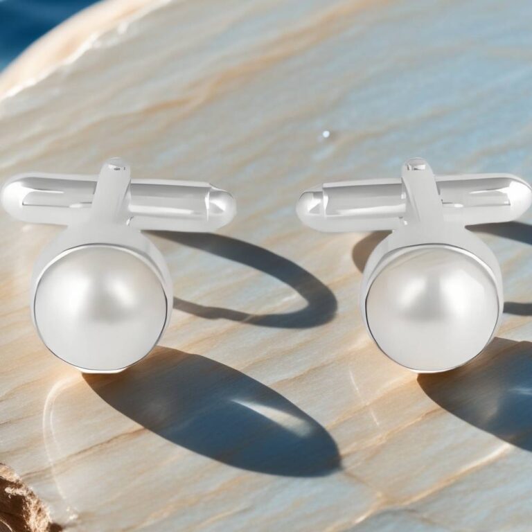 real pearl cufflinks
