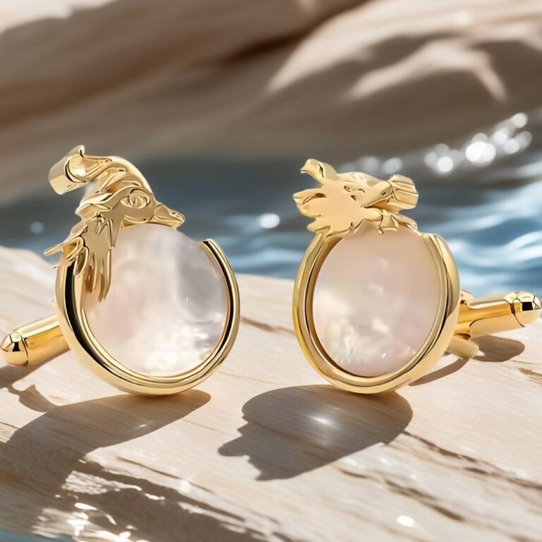 real pearl cufflinks
