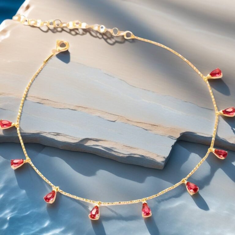 ruby anklet
