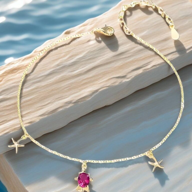 ruby anklet