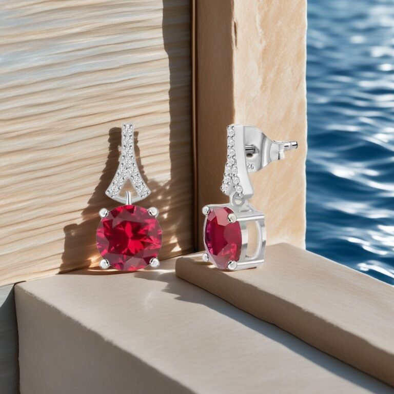 ruby earrings