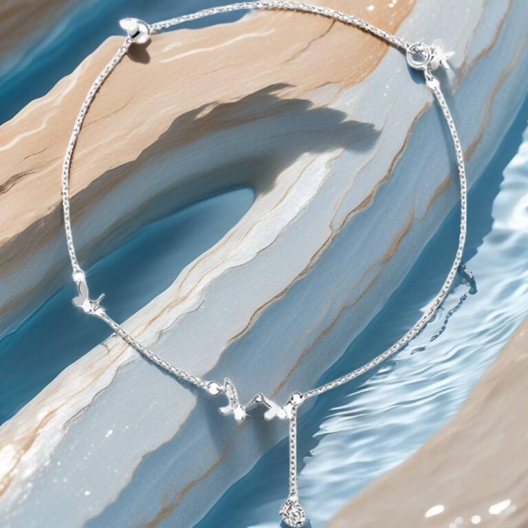 silver ankle chain