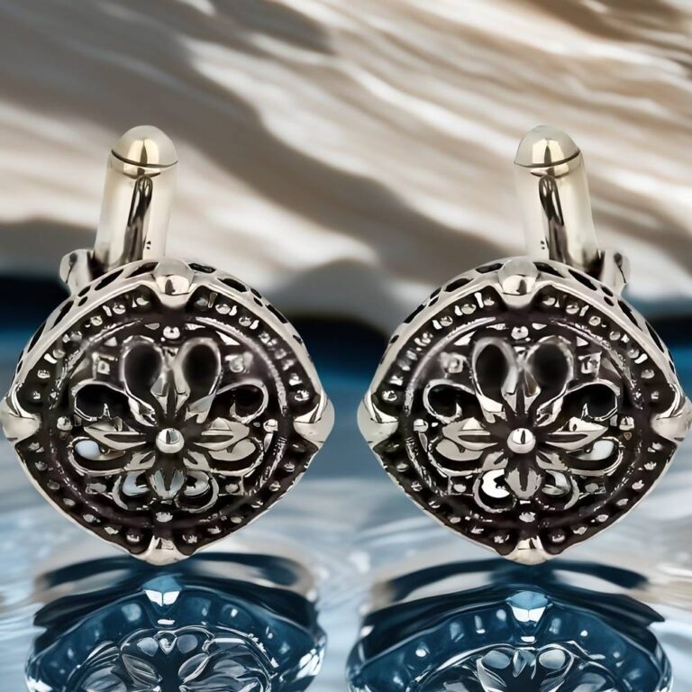 silver cufflinks