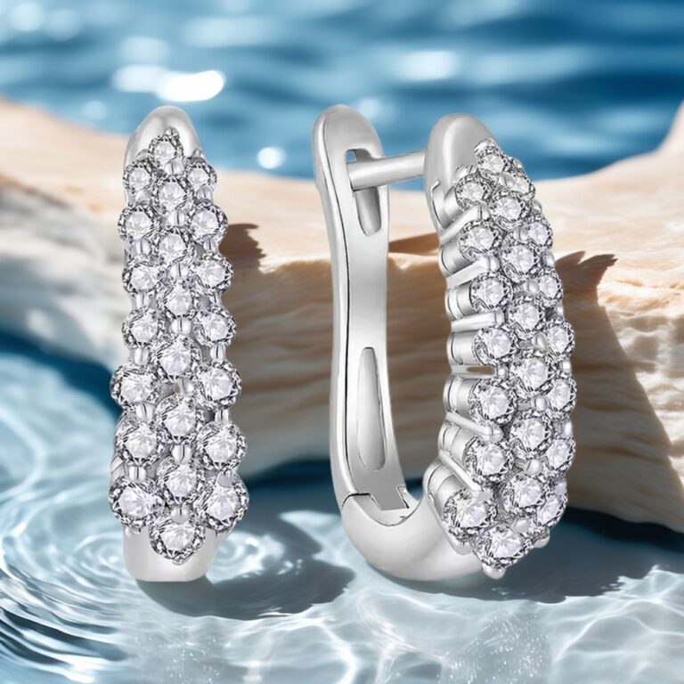 small diamond hoop earrings