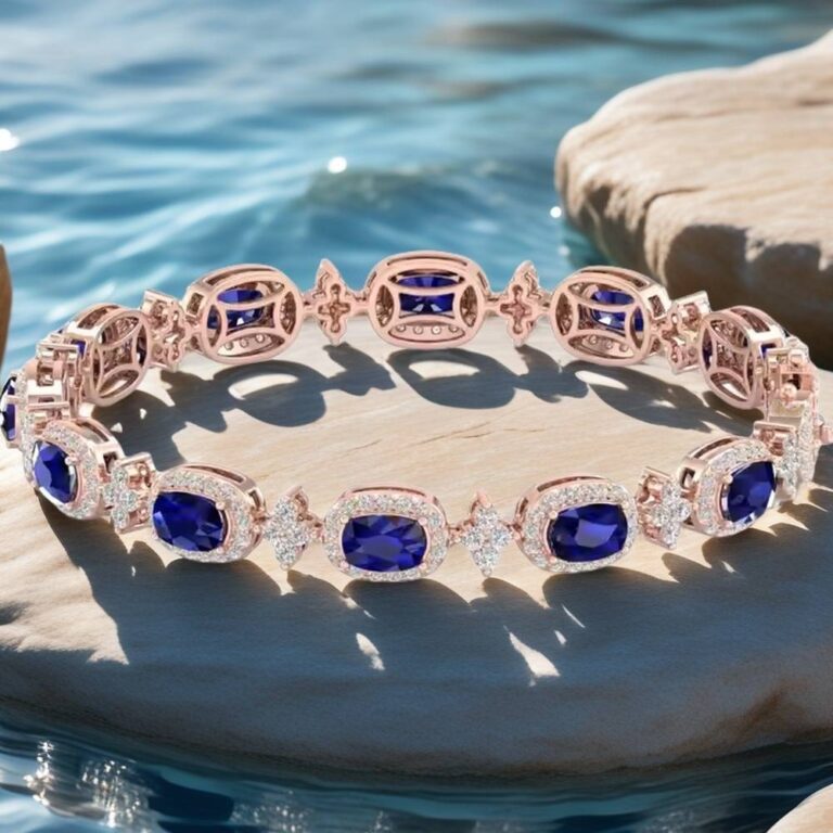 white sapphire tennis bracelet